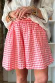 Nonni Gingham City Short Sherbet Coral
